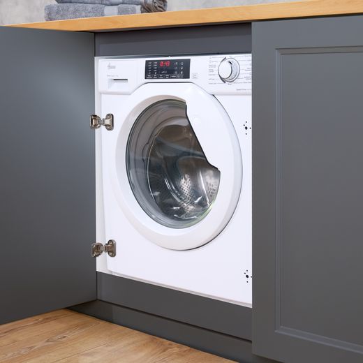 Hoover H-WASH 300 HBW 49TAMEJ-80 Integrated 9kg Washing Machine with 1400 rpm - White - Washing machine in kitchen